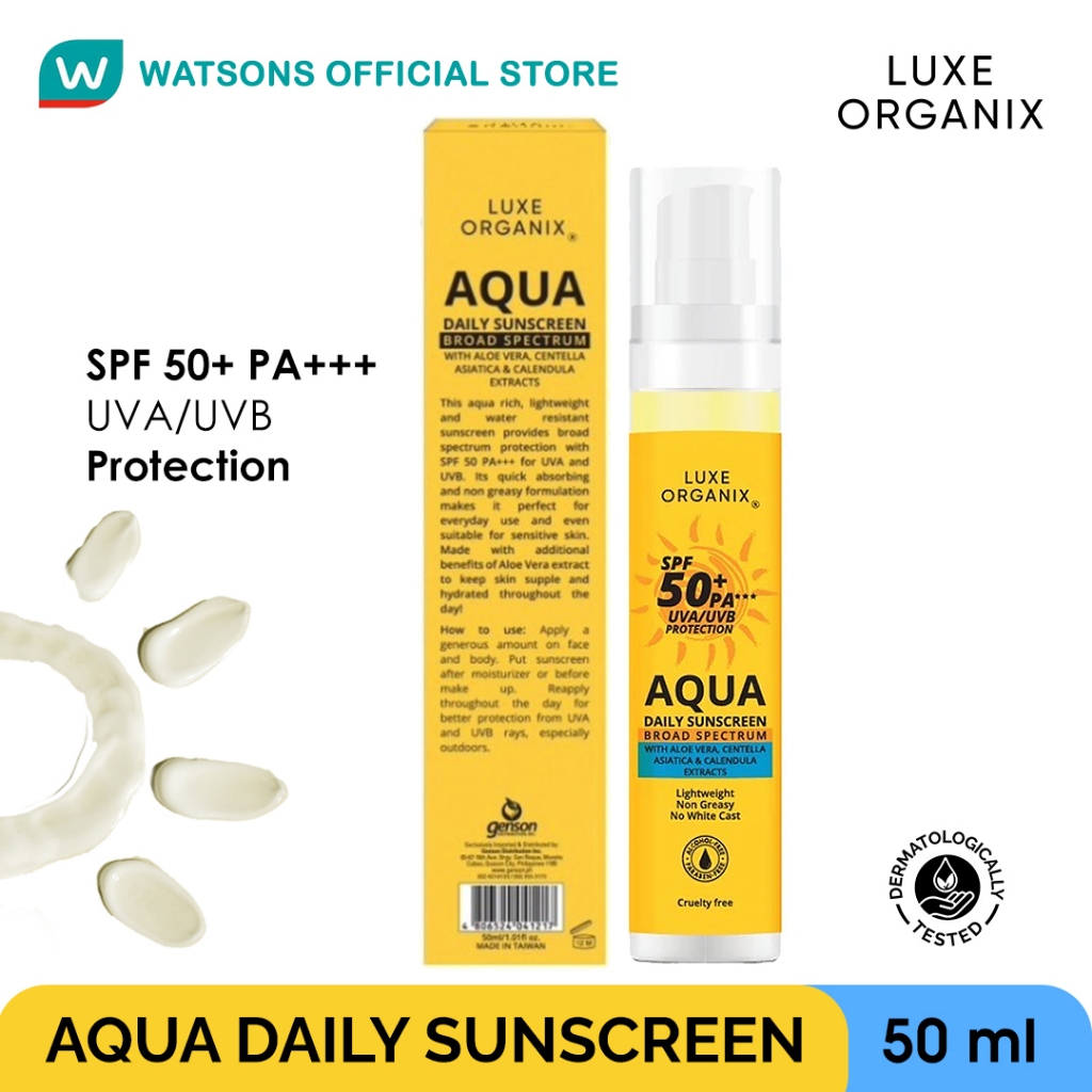 Summer Vibes: LUXE ORGANIX Aqua Daily Sunscreen 50ml