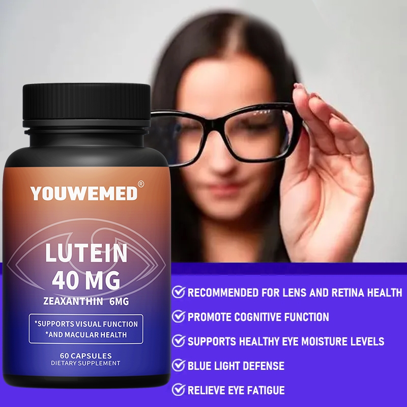 Lutein Capsules 40mg, With Zeaxanthin 6mg - Protect Eyesight - Eye ...