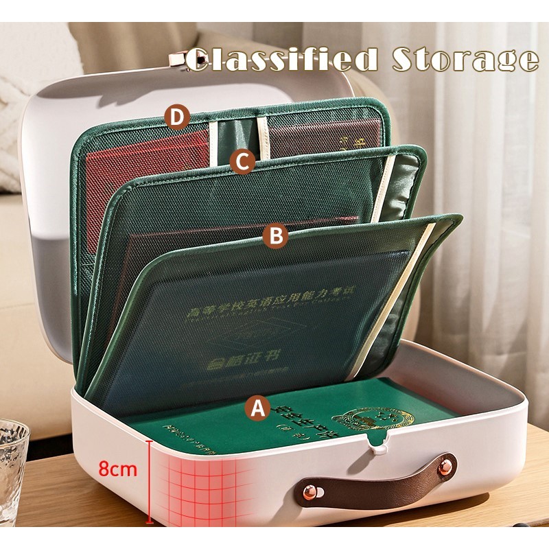 Multi-Layer Document Tickets Storage Box Certificate File Bills ...