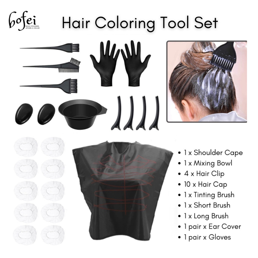 FDVU | High Grade Hair Dye Coloring Tool Set (4pcs,9pcs & 18pcs) For ...