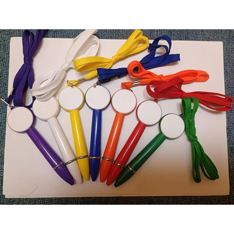 100pcs Hung rope advertising ballpoint pen Plastic gift pen school ...
