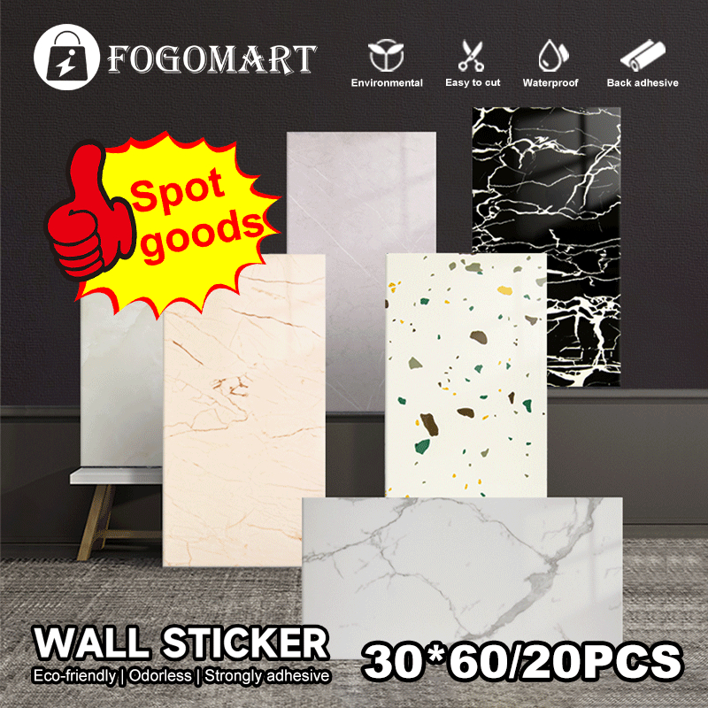 20PCS 3D Self Adhesive Marble Wallpaper Wall Sticker Vinyl Kitchen ...