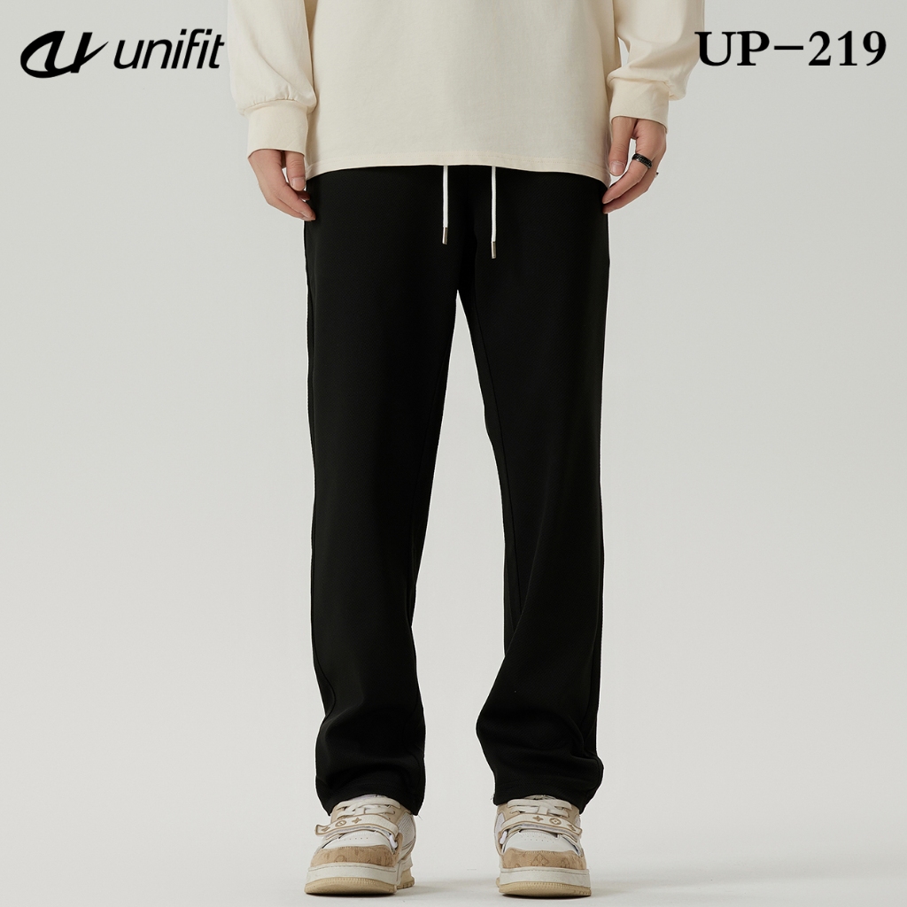 UNIFIT Mini Waffle Jogging Pants Men with Pockets Drawstring Straight Cut Plain Trouser Pants UP 219 Shopee Philippines