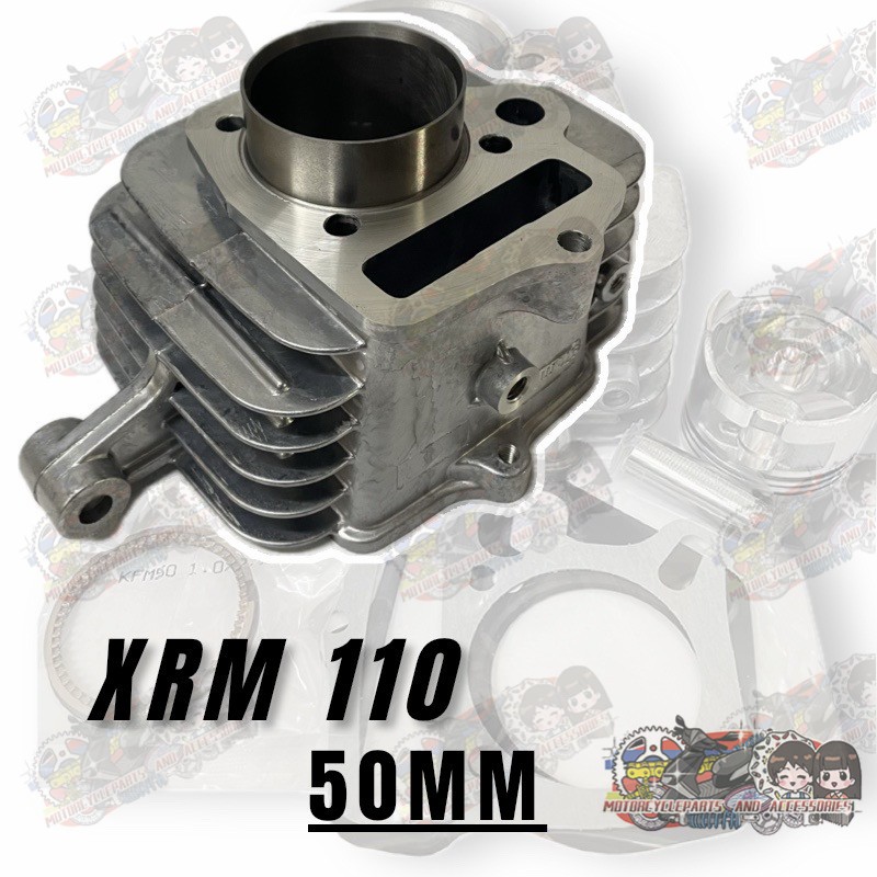 LJ Motorcycle XRM110 Standard 50mm Cylinder Block With Piston Set Xrm