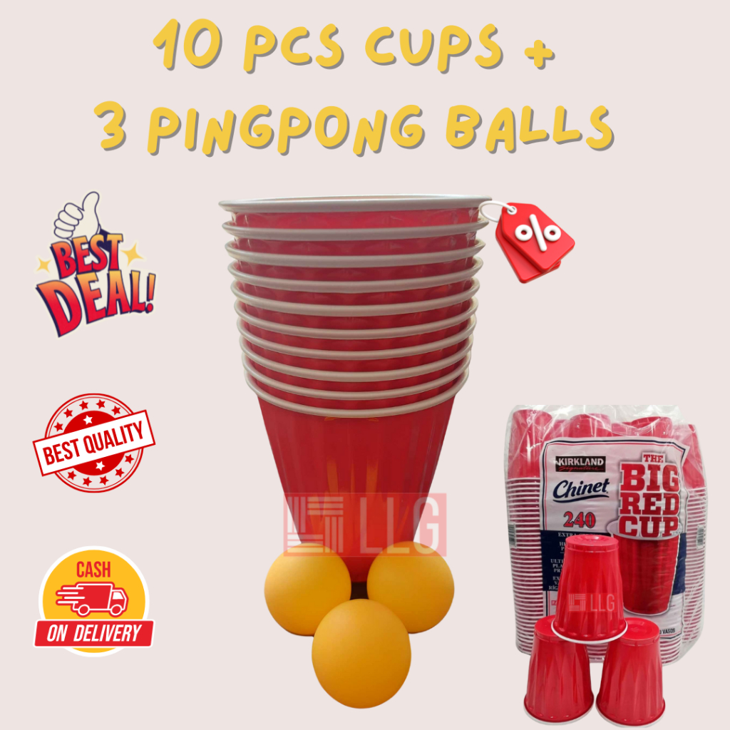 (10pcs) Red Cups KIRKLAND Brand for Beer Party Christmas and other ...