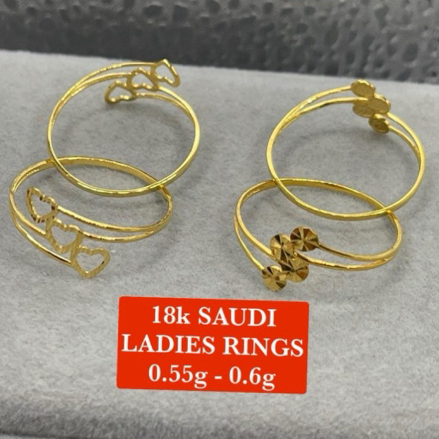 COD PAWNABLE 18K SAUDI GOLD LADIES RINGS | Shopee Philippines