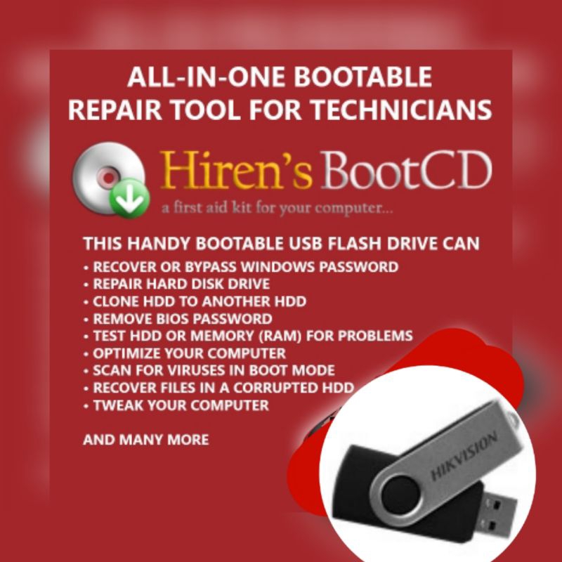 Hirens BootCD PE Repair Tool For Pc Usb | Shopee Philippines