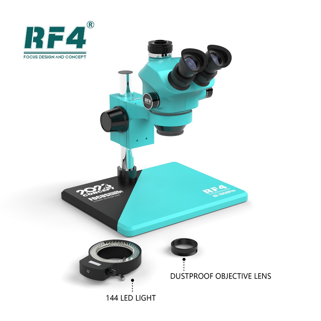 2023 RF4 7050PRO Latest Triocular Microscope 7-50X Magnification Knob 6 ...