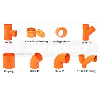 PVC ORANGE (Sold Per Piece) PIPE FITTINGS 2
