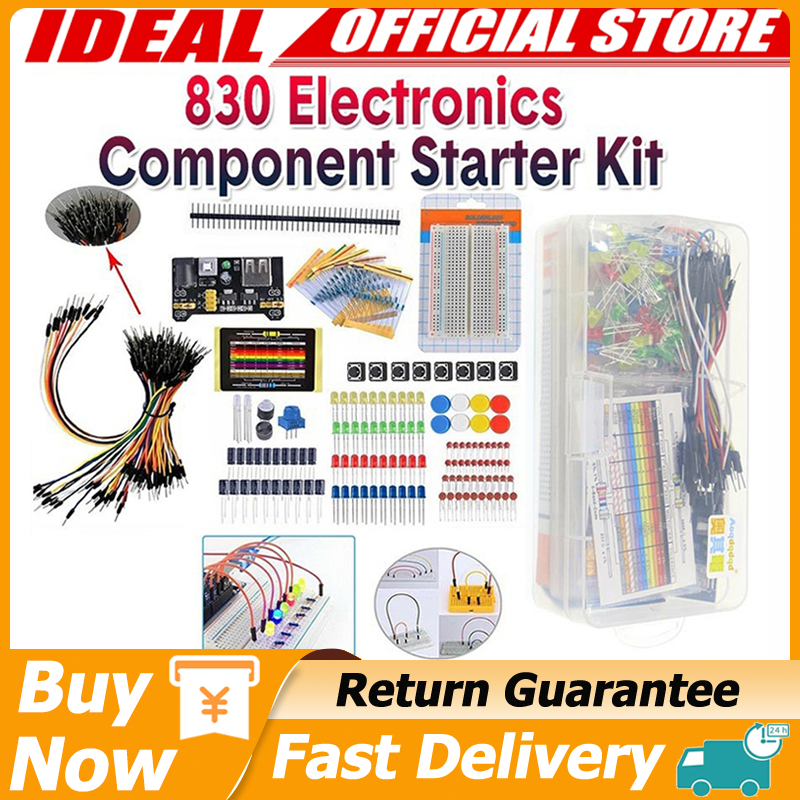 830 Breadboard Set Tie-points Breadboard Set Electronic Component Basic ...