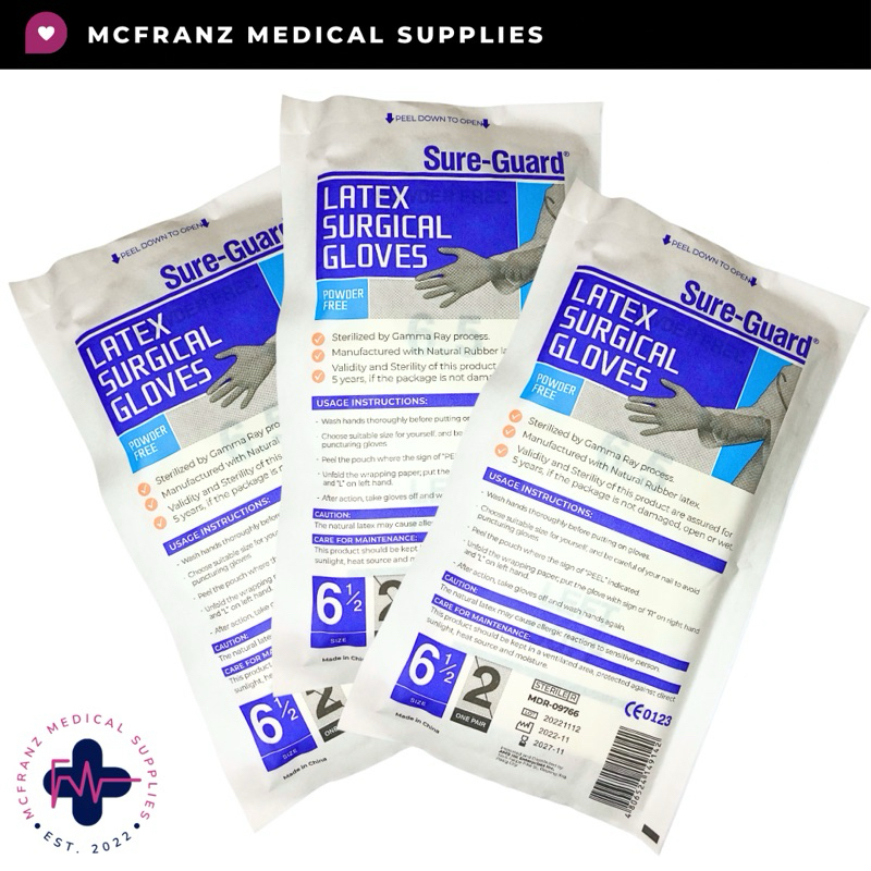 Sureguard Sterile Latex Gloves (Sold per Pair) | Shopee Philippines