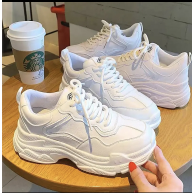 SK New korean White shoes high quality add one size Shopee Philippines