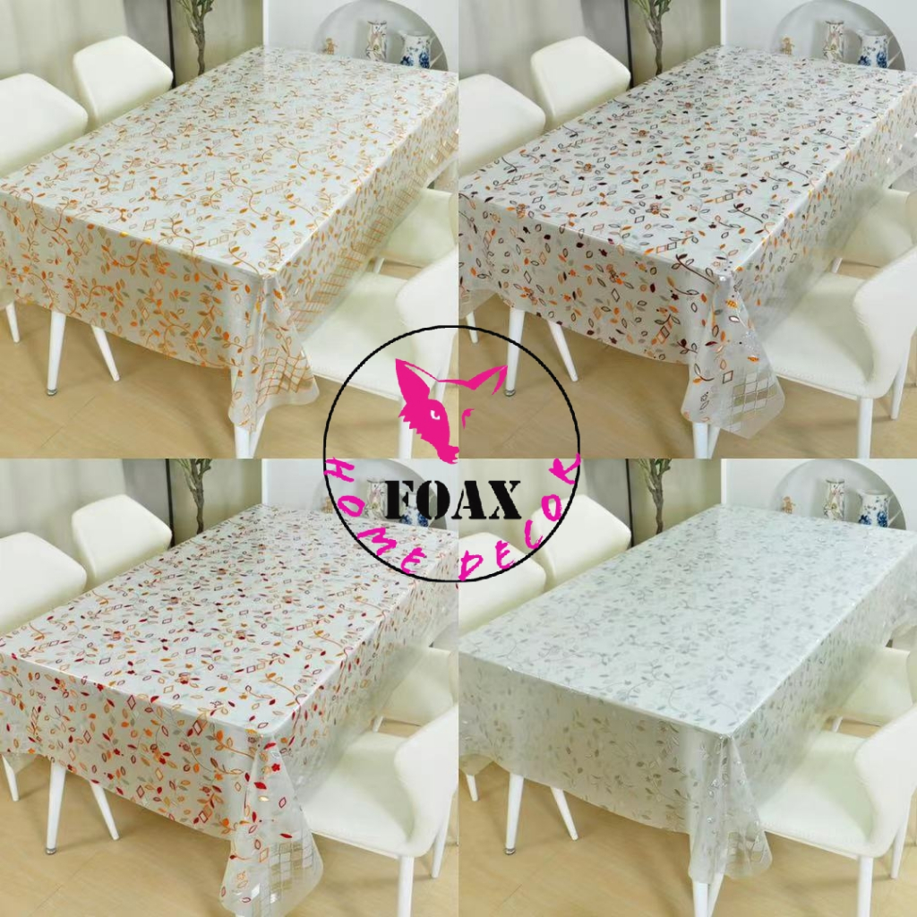 MANTEL / PVC Transparent Tablecloth Waterproof Rectangular Table Cover ...