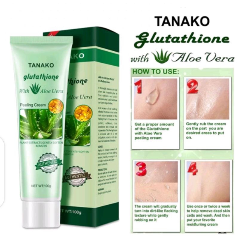(Set of 3) Original tanako Glutathine with aloe vera peeling cream 100g ...