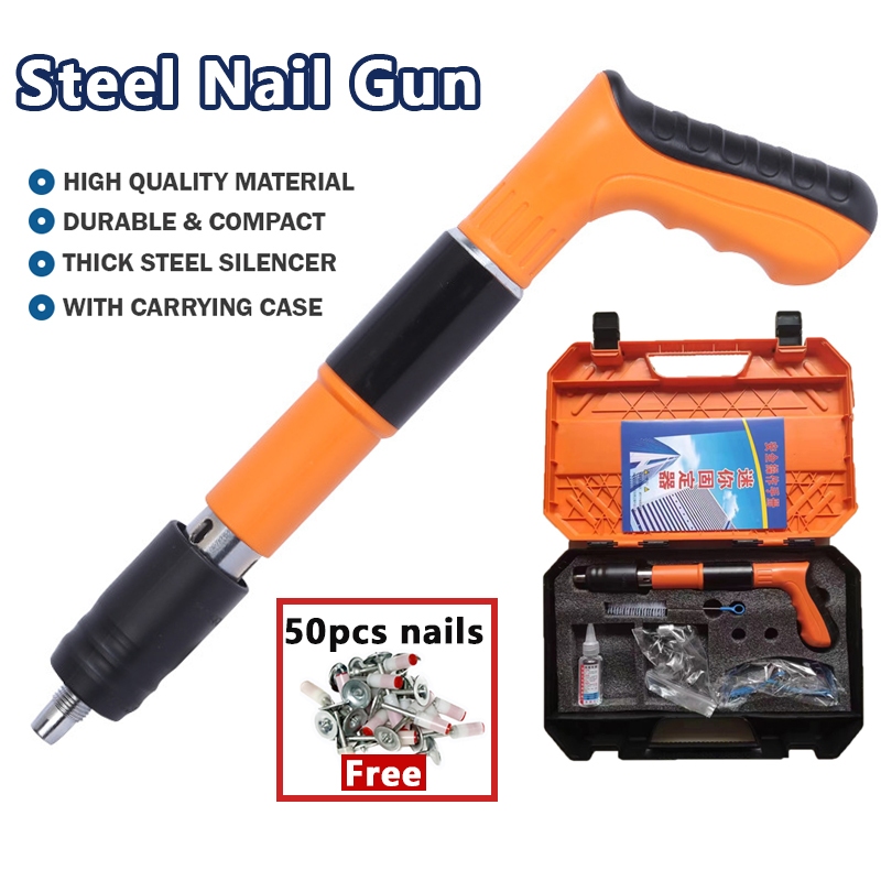 5 Gears Nail Gun Manual Steel Nail Gun For Concrete Rivet Tool Steel ...