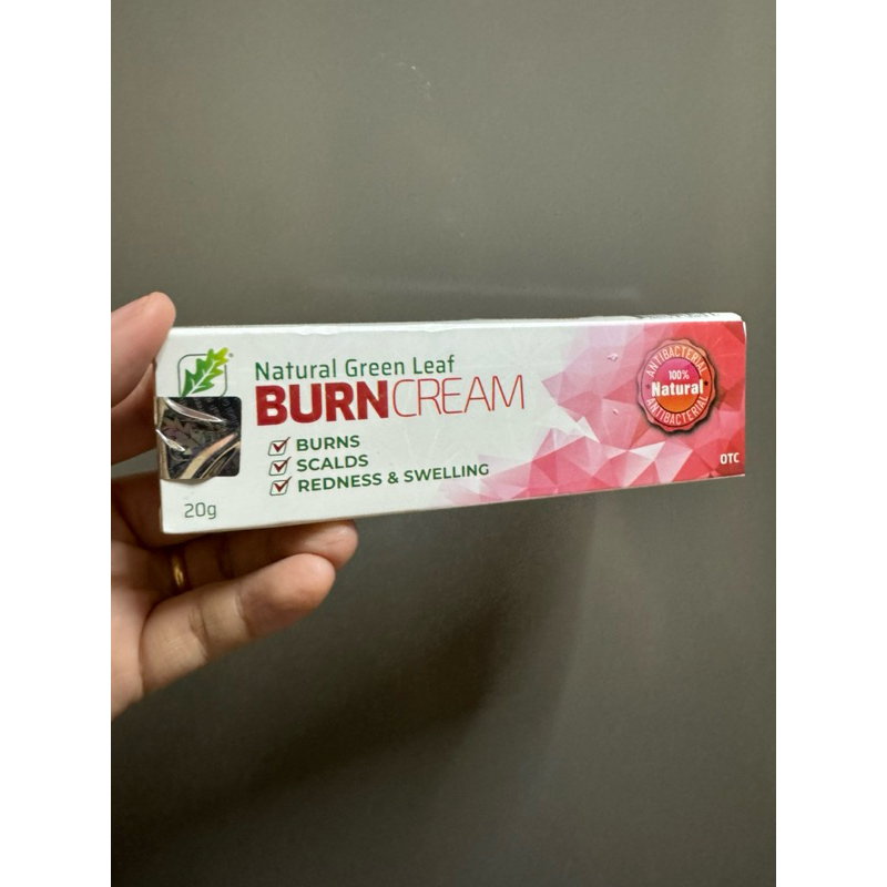 20g Natural Green Leaf Burn Cream for Burns, Scalds, Redness & Swelling