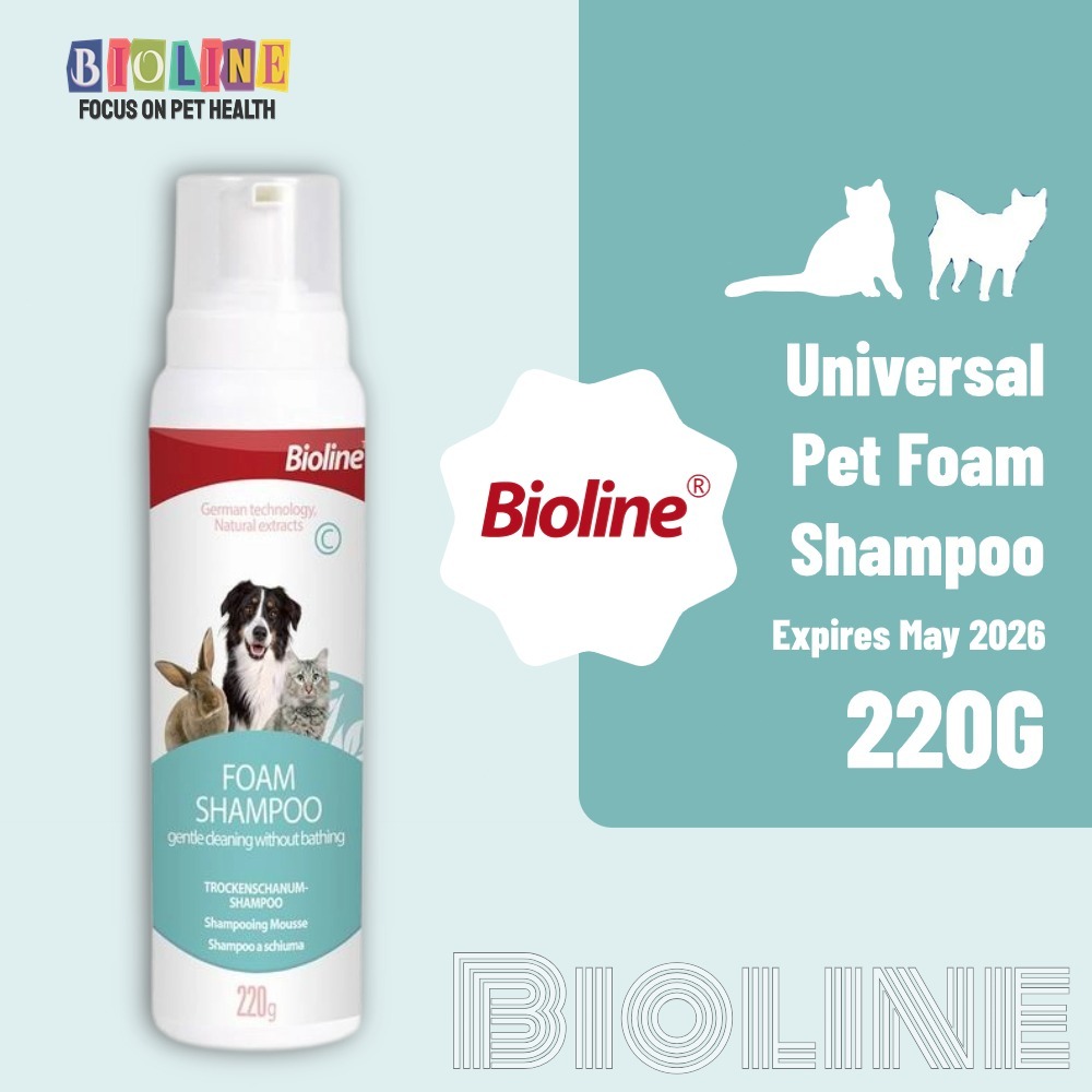 Bioline Pet Dog Cat Bubble Shampoo 220G