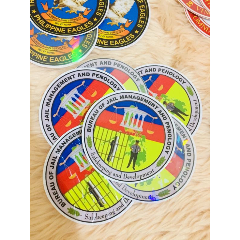 BJMP LOGO STICKER VINYL 3x3 & 2x2 inches | Shopee Philippines