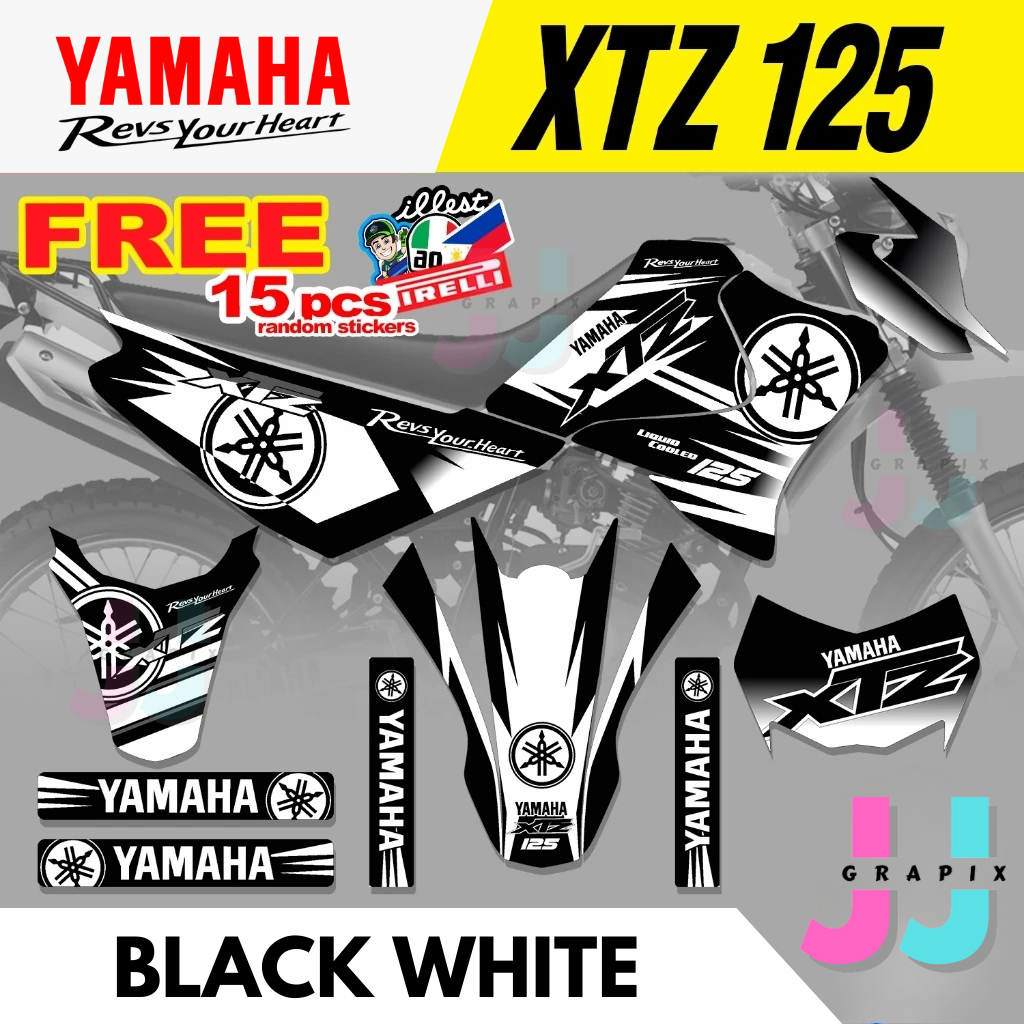 Yamaha XTZ 125 Full Decals Sticker 2022 Design (Free Random Logo ...