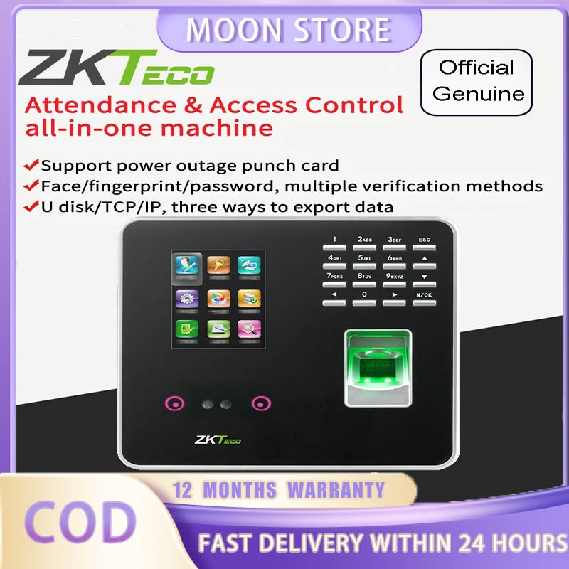 ZKTeco Fingerprint Attendance Machine ntelligent Biometric Face ...