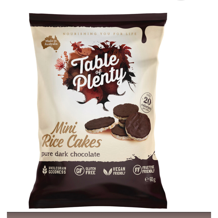 Table of Plenty Sharepack Dark Chocolate Mini Rice Cakes 60g (Oct 2024) Shopee Philippines