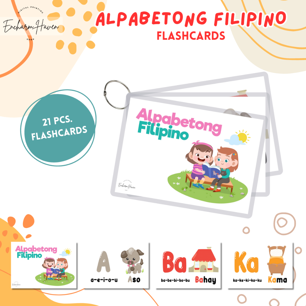 'ALPABETONG FILIPINO' Fully Laminated Educational Flashcards [21 Pcs ...