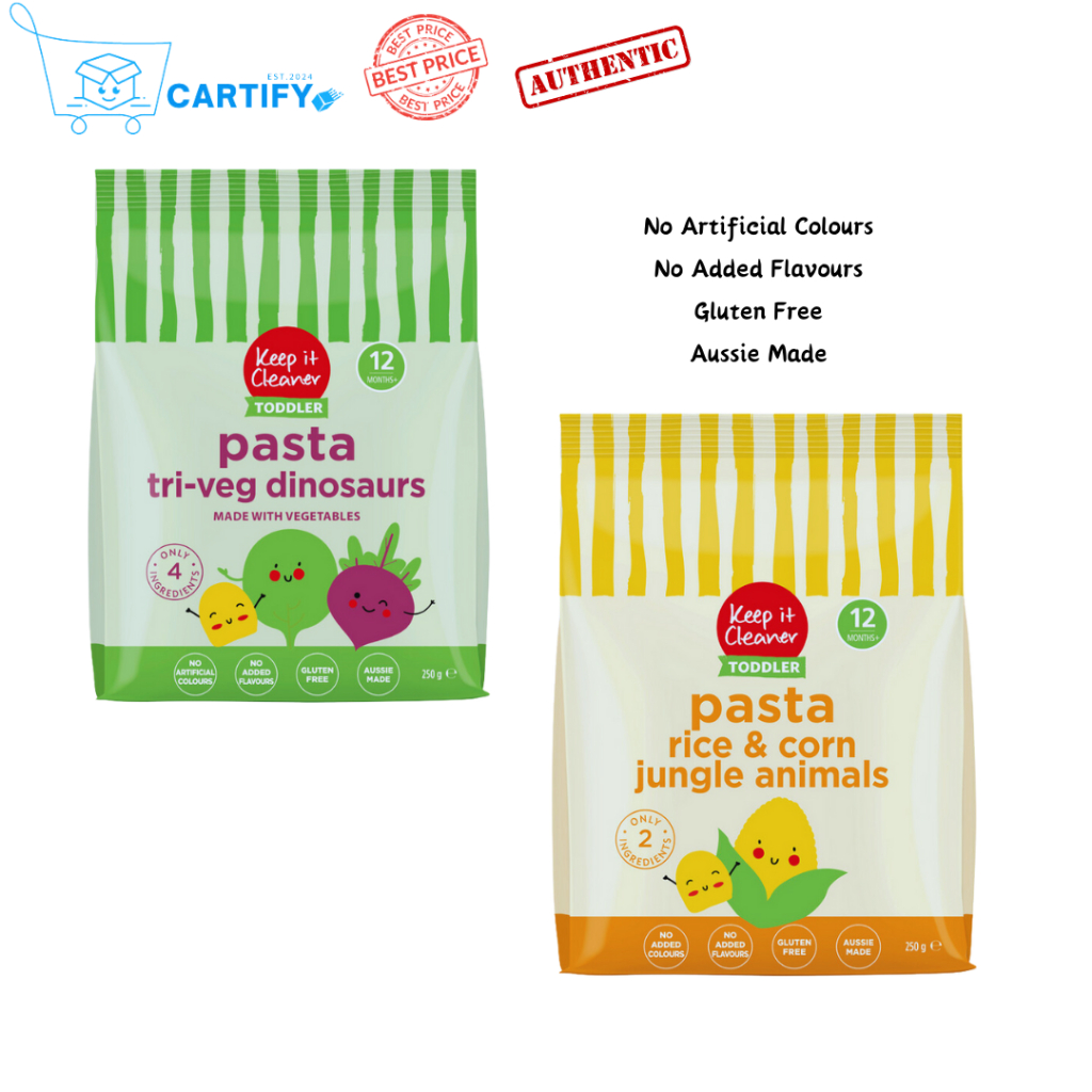 Keep It Cleaner Pasta Tri Vegetable Dinosaur/Corn & Rice Pasta for