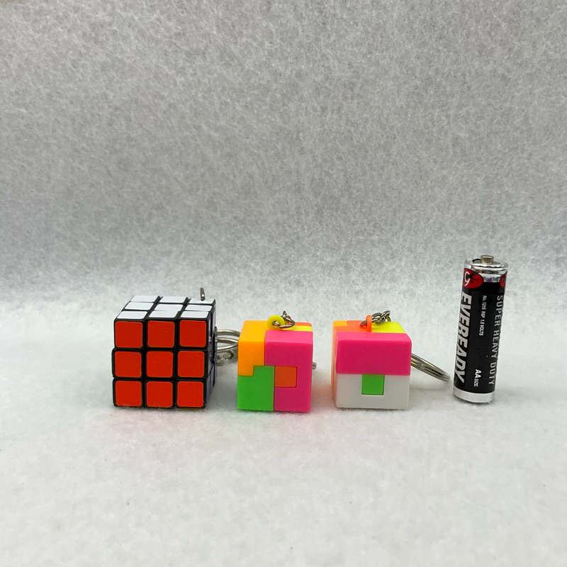 Fun Mini Cube Puzzle Keychain Rubik Cubes Keychain Charms | Shopee ...