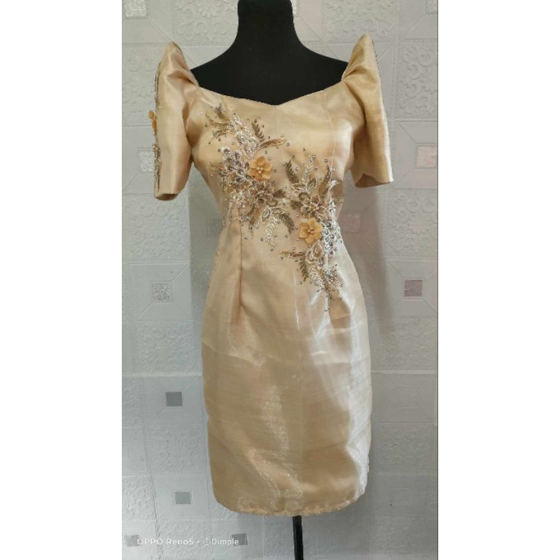 Modern Filipiniana Dress Lace For Woman Mestiza Imelda | Shopee Philippines