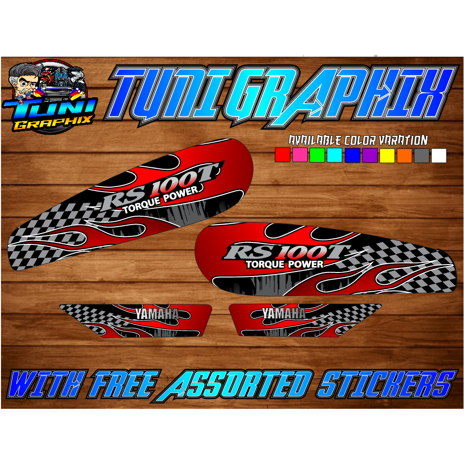 Yamaha RS 100 Stock FIRE Decal Stickers | Shopee Philippines