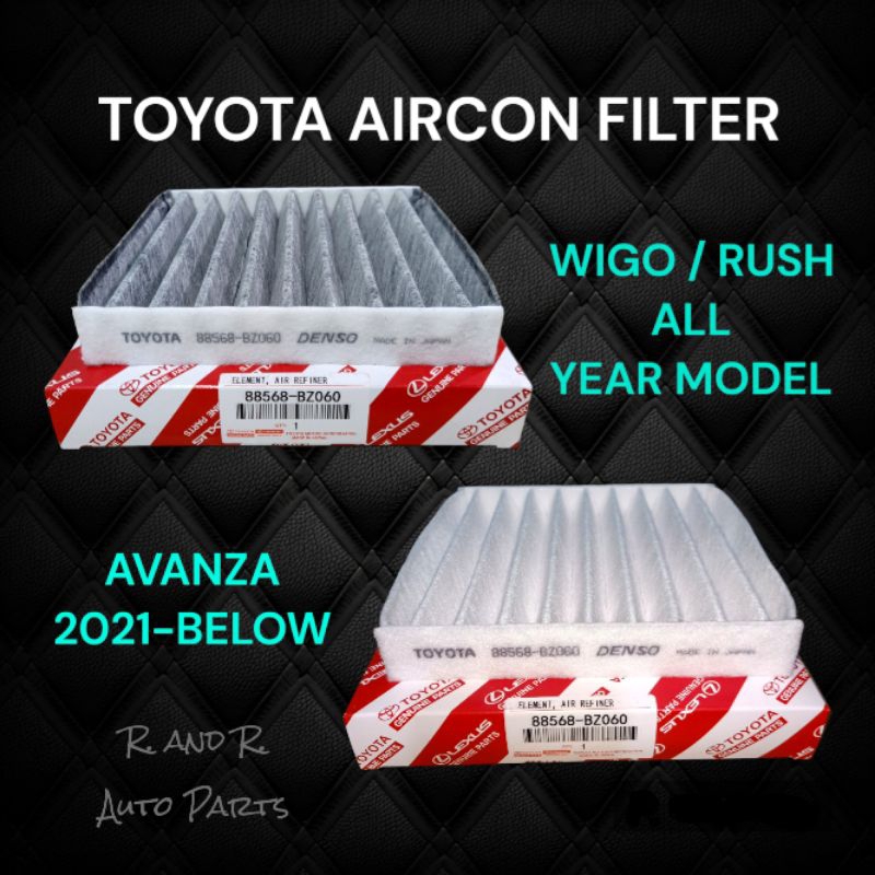 AIRCON FILTER FOR TOYOTA WIGO AVANZA RUSH AIRCON FILTER AVANZA AIRCON