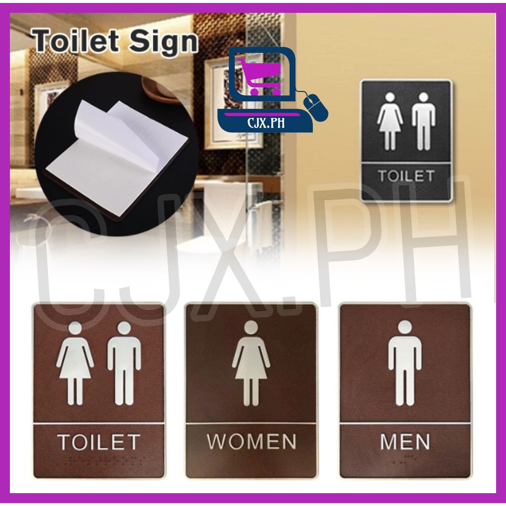 CJX.PH Restroom Gender Sign Plate Door Adhesive Men Women Unisex Self ...
