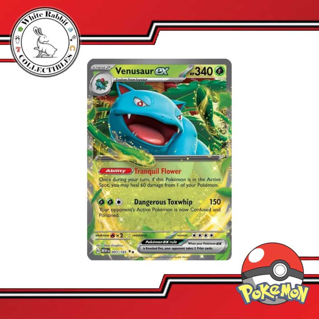 003 165 pokemon card Pokemon Scarlet and Violet Mew 151 Venusaur Ex #003/165 Double Rare Ho –  Rotterdam Comics