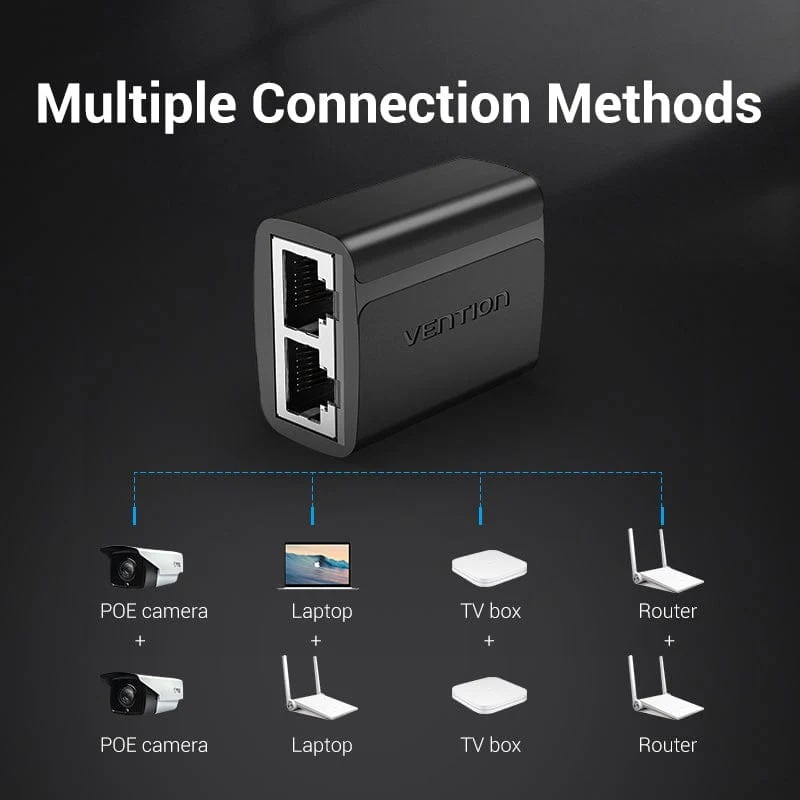 Vention IPT RJ45 Splitter Connector Adapter 1 to 2 Ways Ethernet ...