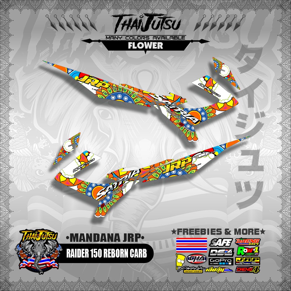 RAIDER 150 REBORN CARB DECALS ( MANDANA JRP )【ThaijutsuStickers ...