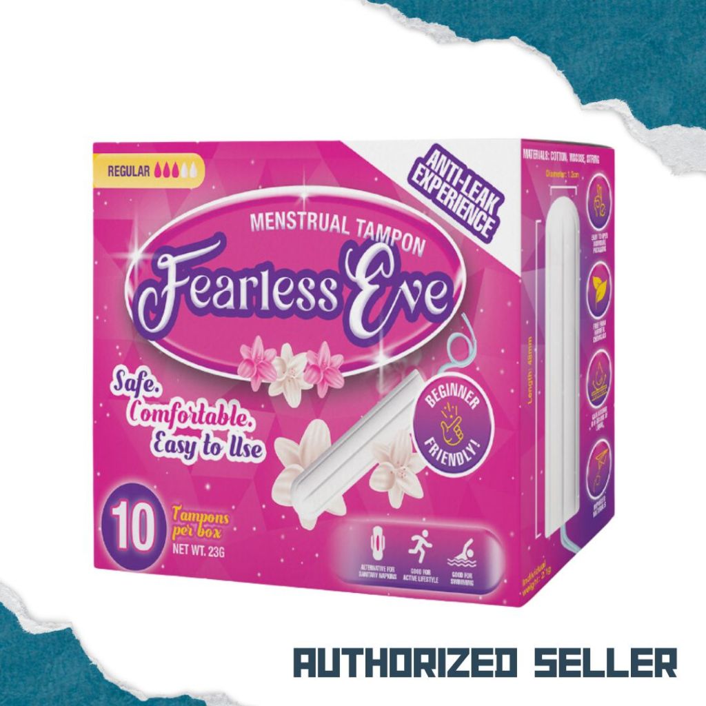 Fearless Eve Menstrual Tampons for Regular Flow (10 pcs) Shopee