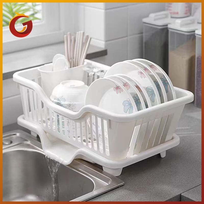 Kitchen Shelves Plastic Dish Rack Kitchen Utensil Dish Storage Rack ...