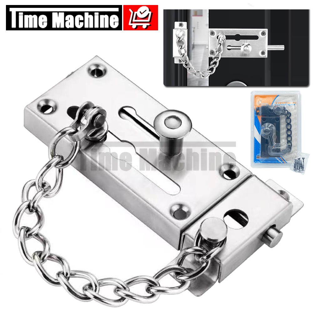 Stainless Steel Door Chain, Anti-Theft Door Chain Lock, Door Lock Door Lock Sliding Chain Stainless Steel Safety Chain Lock Wooden Door Anti Theft Door Safe And Reliable Can Be Used In Hotel Bedrooms
