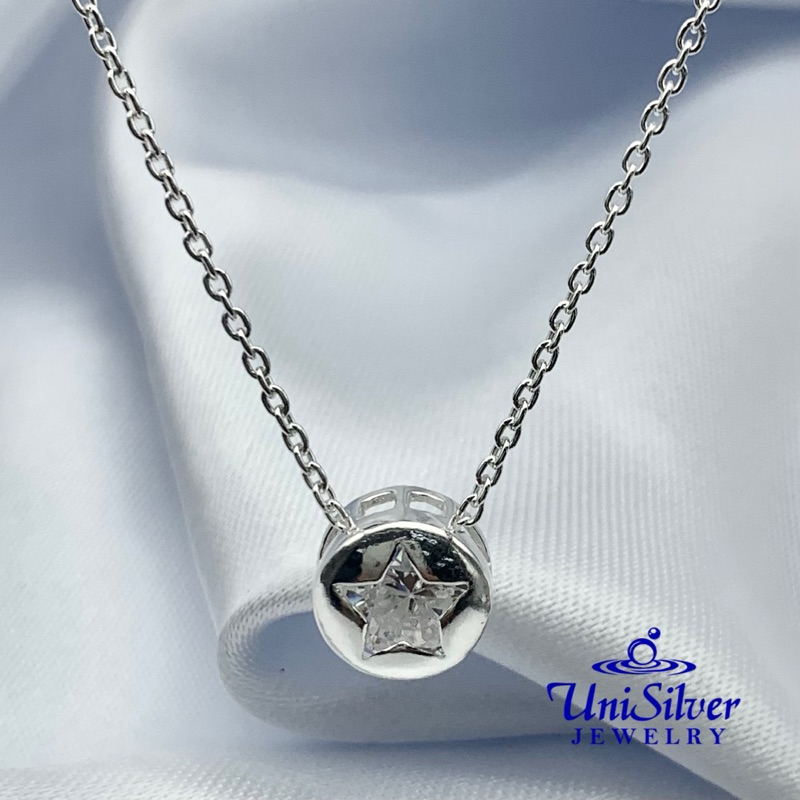 Unisilver 925 Sterling Silver Star Pendant Necklace (NPS3701018