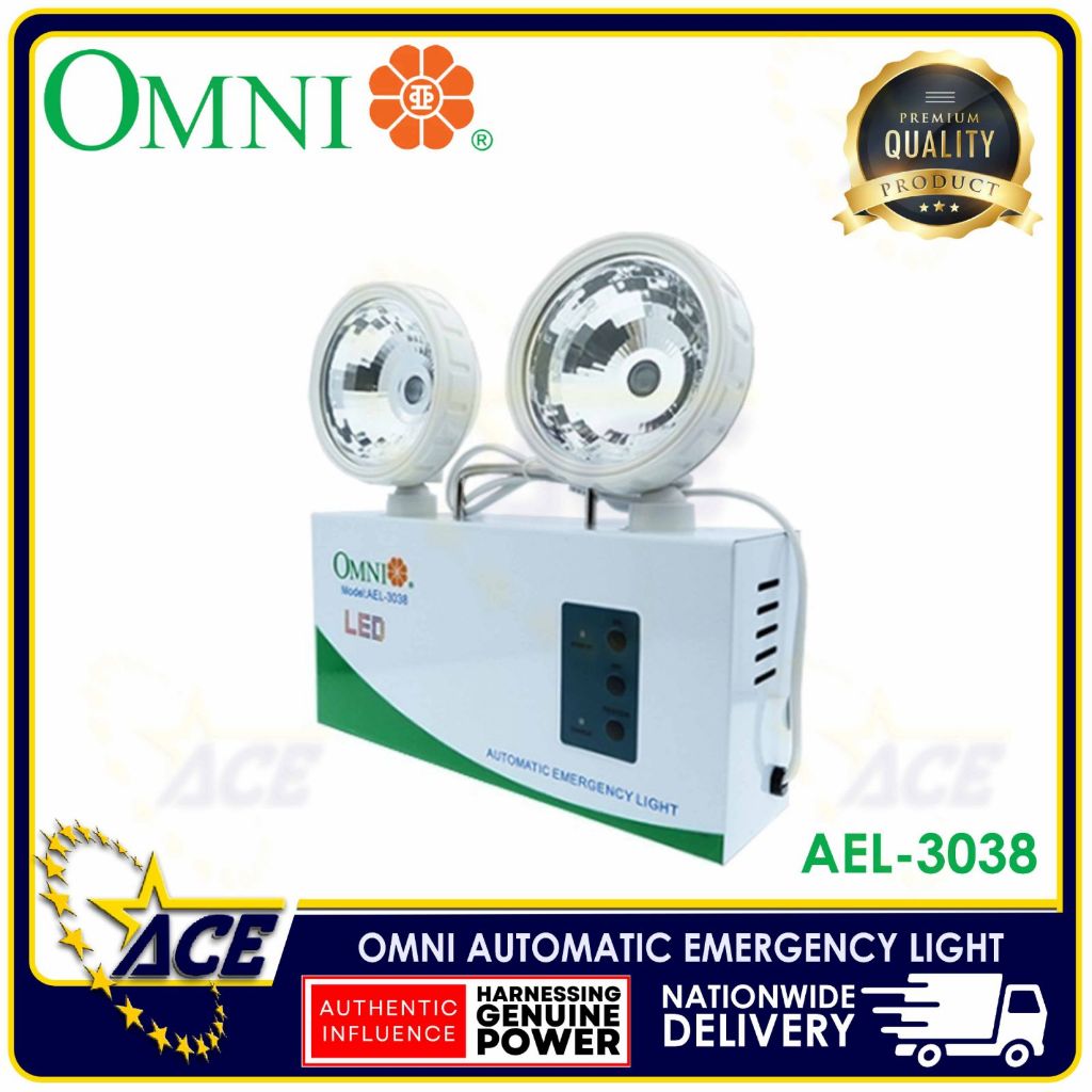 Omni Automatic Emergency Light Ael 3038 Shopee Philippines