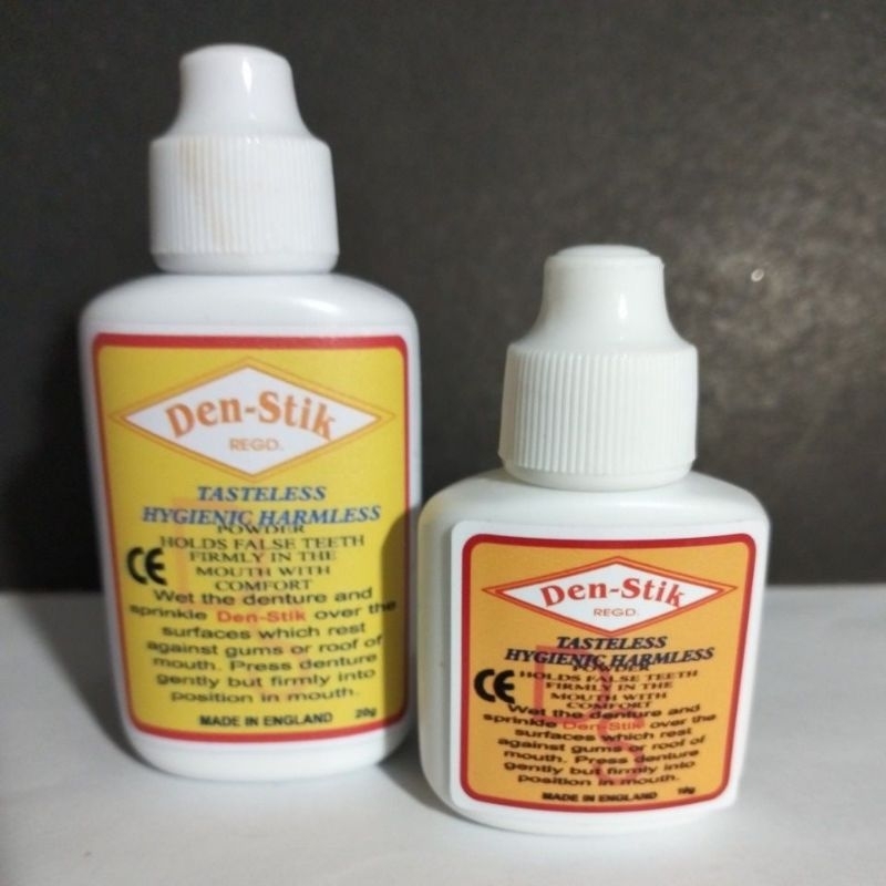DEN-STIK DENTURE ADHESIVE POWDER HOLDS/ SEALS DENTURE DENTAL USE ...