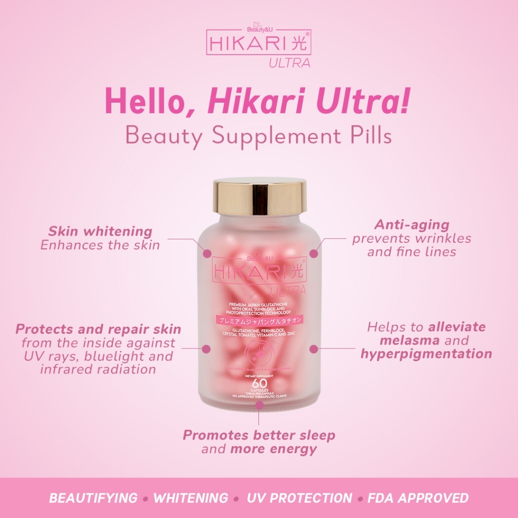 hikari ultra glutathione fda approved Japan with Oral Sunblock Beauty Whitening Skin Glutha Hikari Aurum S-Acetyl Glutathione Capsule