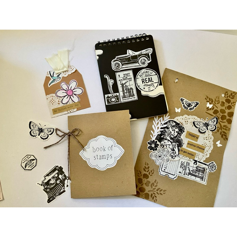 Journal book of stamped images journal ephemera | Shopee Philippines
