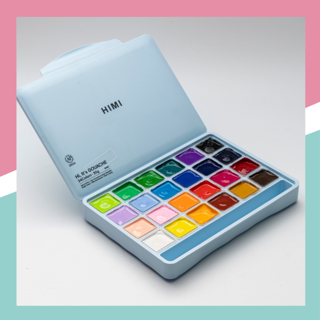 MIYA Himi Gouache Paint 24 Colors X 30Ml NEW MODEL Design Shopee 