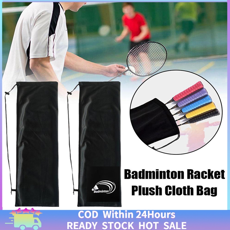 1Pcs Plush Cloth Badminton Racket Bag Portable Easy Washing | Shopee ...