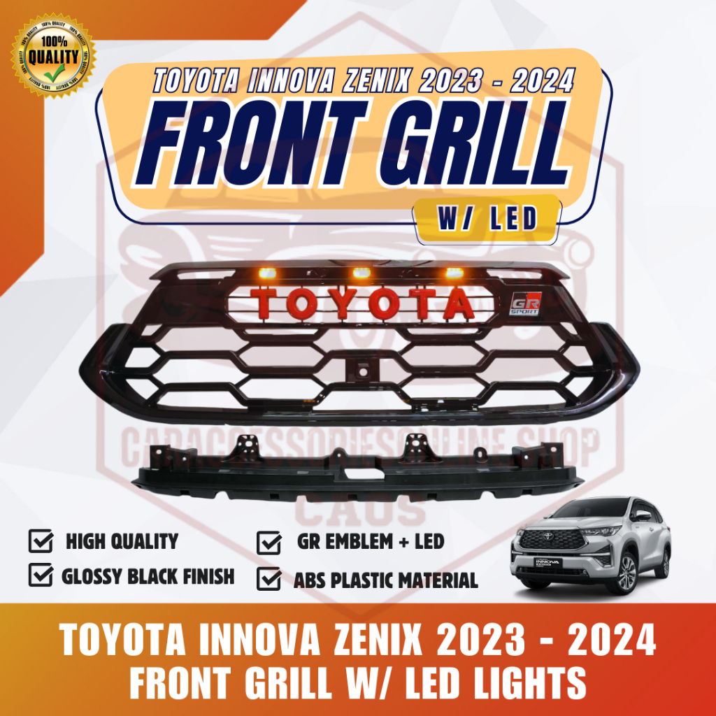 CAOS TOYOTA INNOVA ZENIX GRILL WITH LED LIGHT 2023+ FRONT GRILL(10785 ...