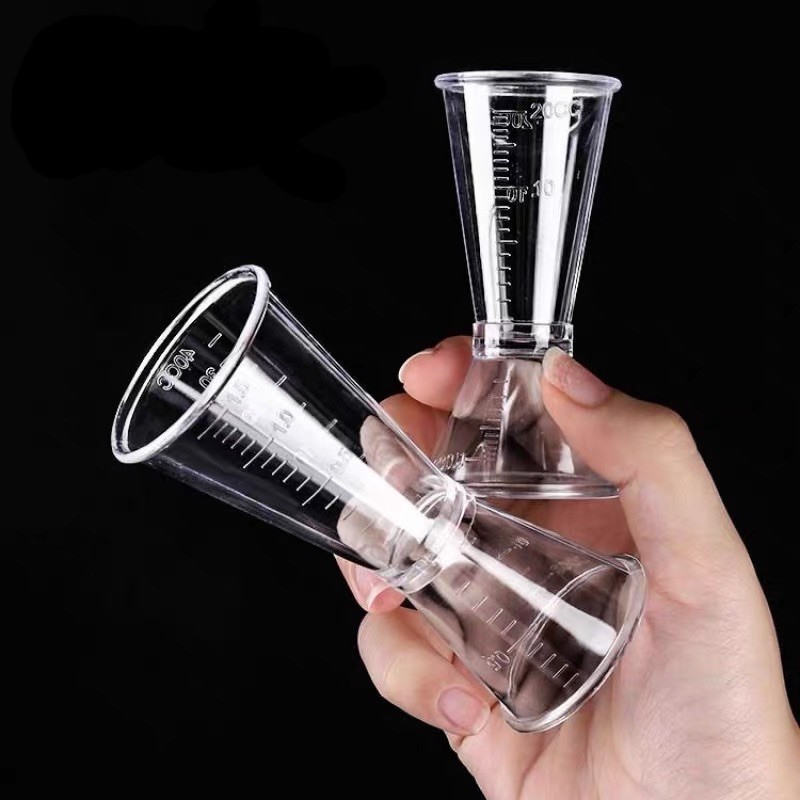 40cc Acrylic Clear Double Jigger Measuring Cup 100ml Milktea Measuring ...