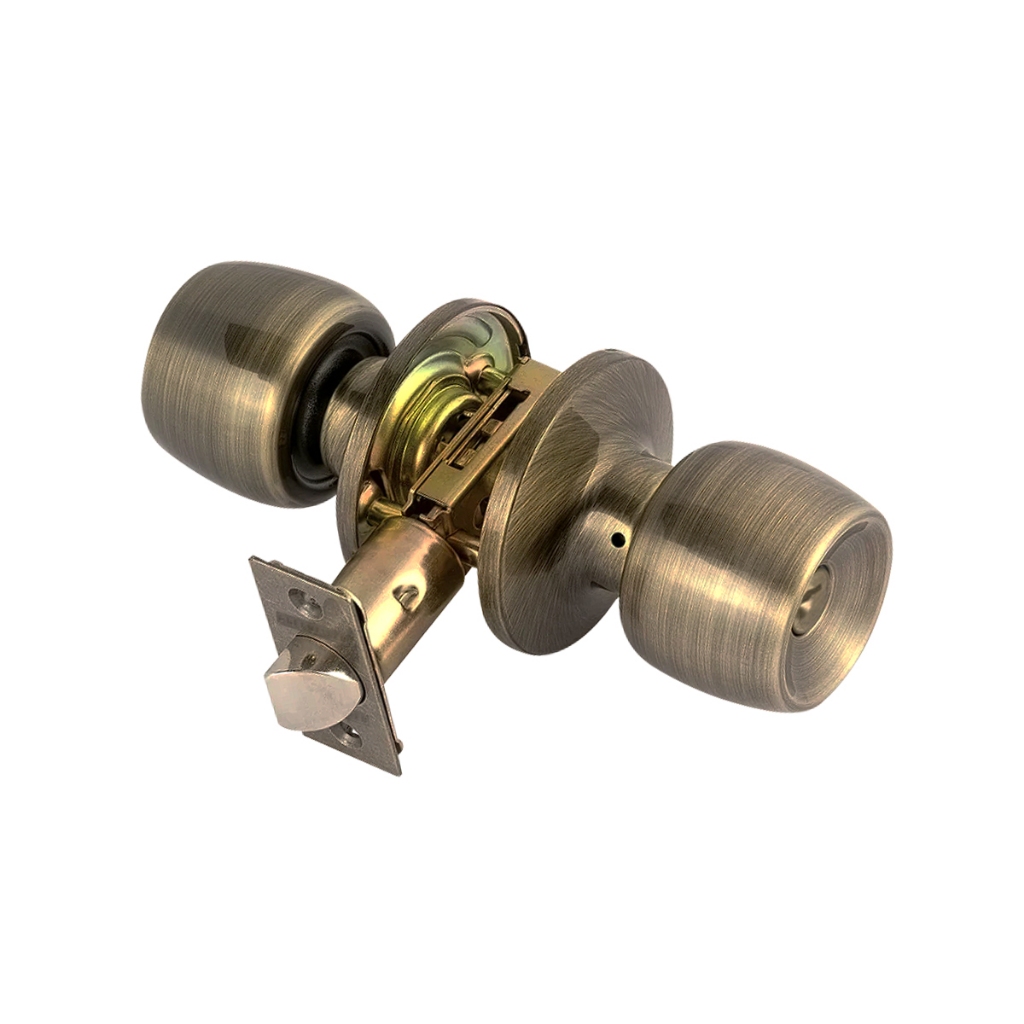 Greenfield Entrance Knobset Antique Brass - Door Hardware & Locks ...