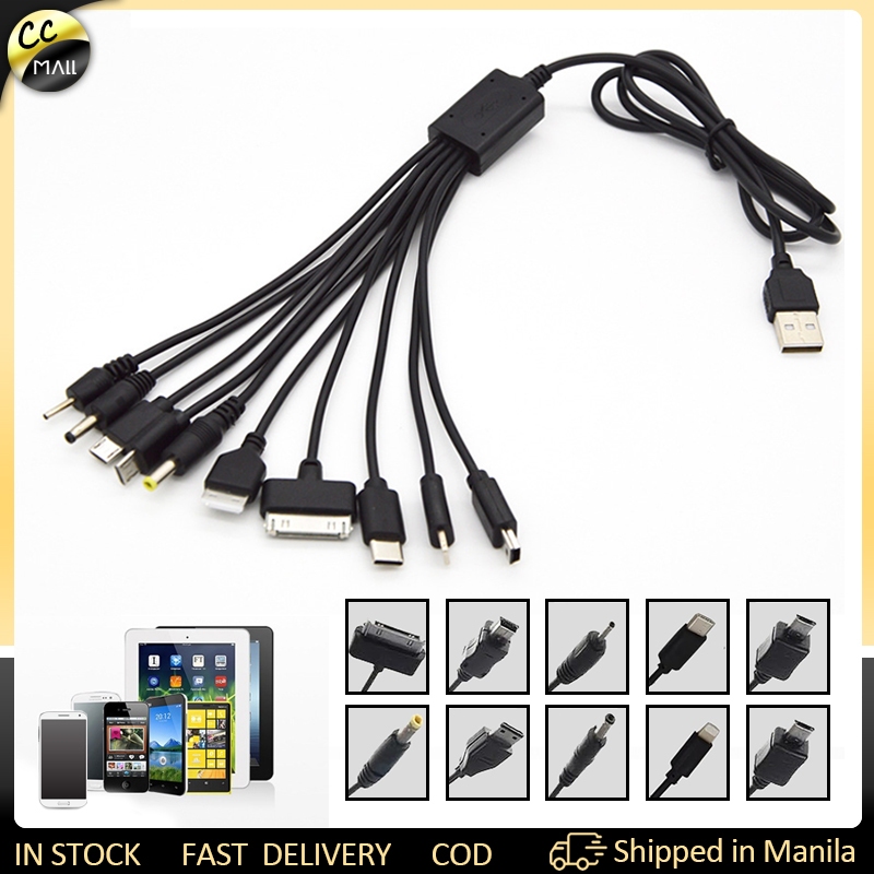 10 in 1 Universal Charger USB Mobile Charger Multi Pin Cable Universal ...
