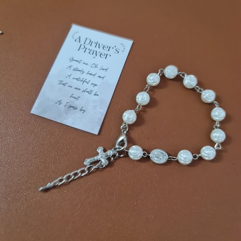 Rosary bracelet with prayer guide for travellers Shopee Philippines